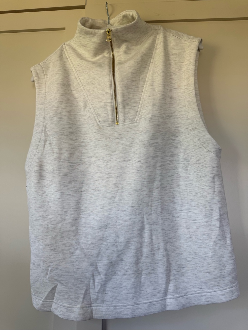 Varley Cream DoubleSoft Branded Activewear Top